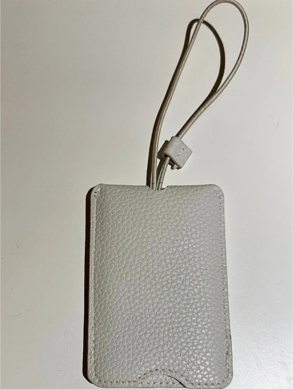 Ruby + Cash Leather ID Luggage Tag in White NEVER USED 6